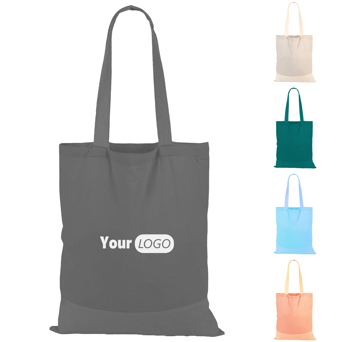 Canvas Customizable Sustainable Bag, custom tote bag with logo imprint 1
