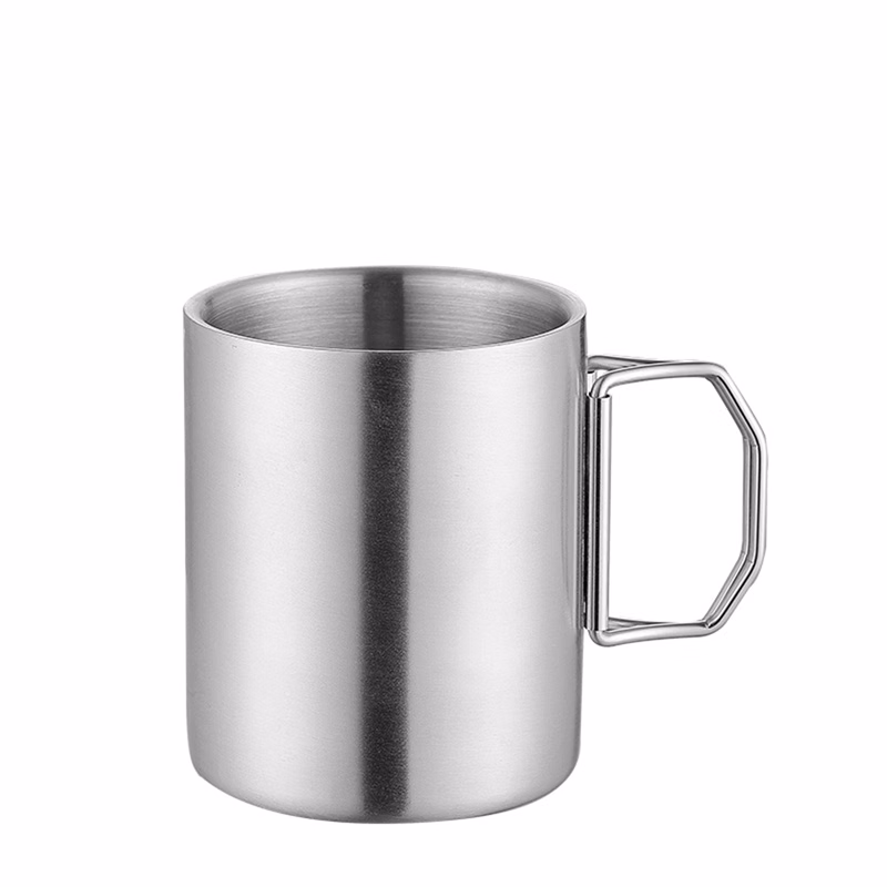 Stainless Steel Folding Handle Camping Cup