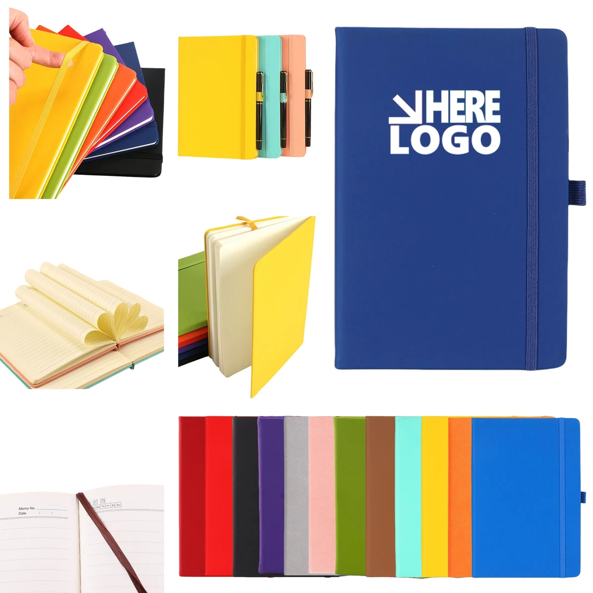 Leather Hardcover Notebooks with Pen Loop 1