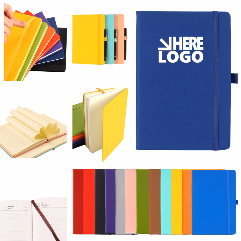Leather Hardcover Notebooks with Pen Loop