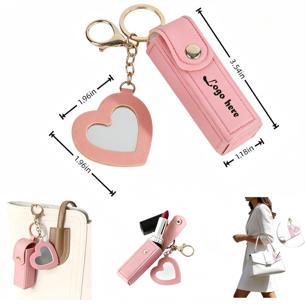 Portable Lipstick Case With Key Chain 1