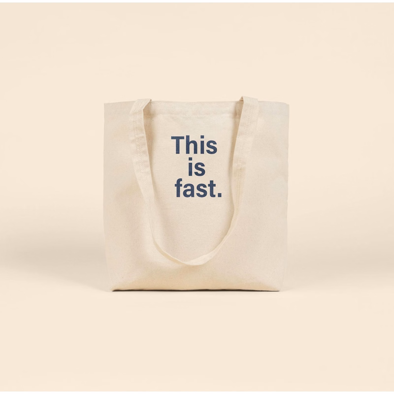THIS IS FAST DAILY GRIND - NATURAL CANVAS