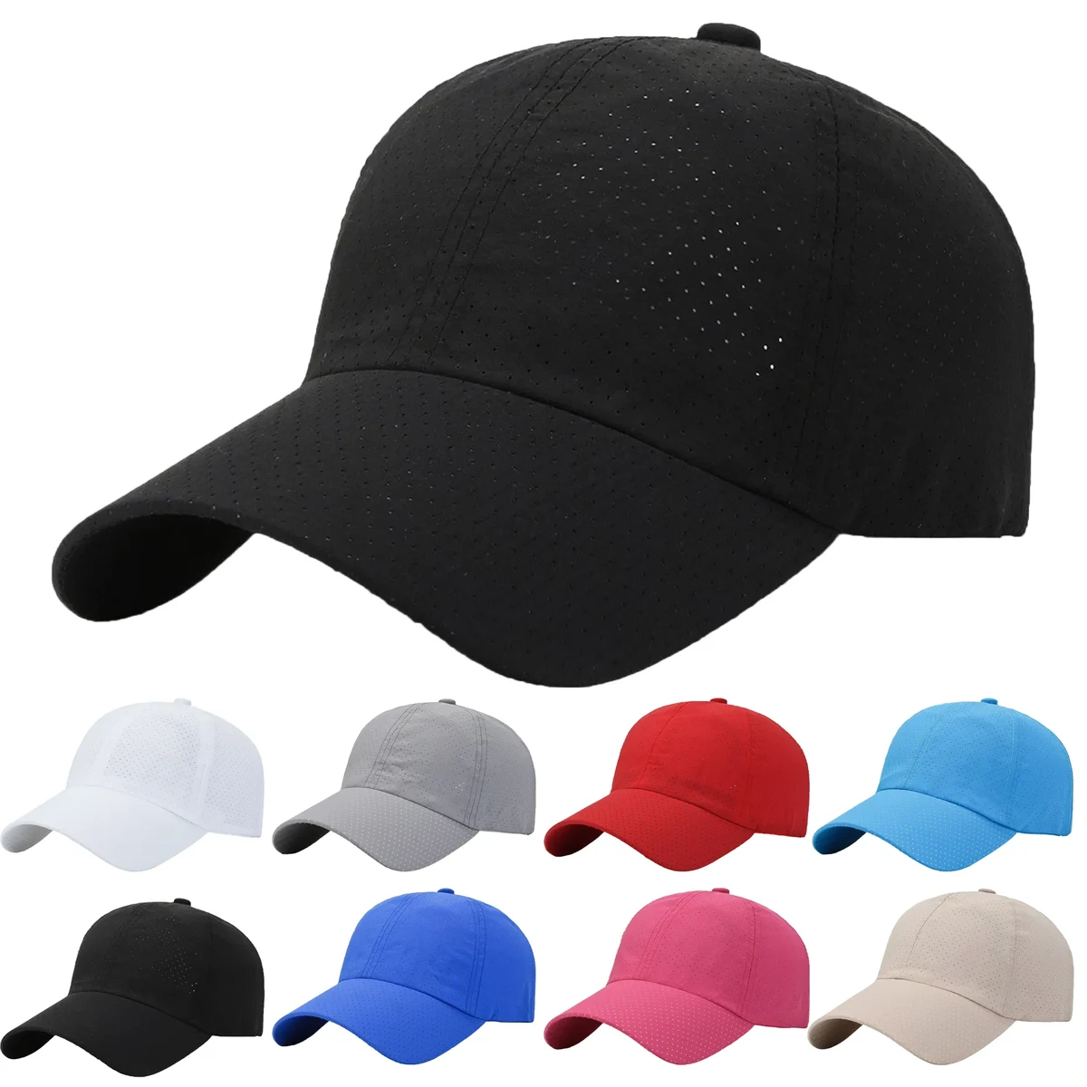 Quick-Dry Plain Baseball Cap 1