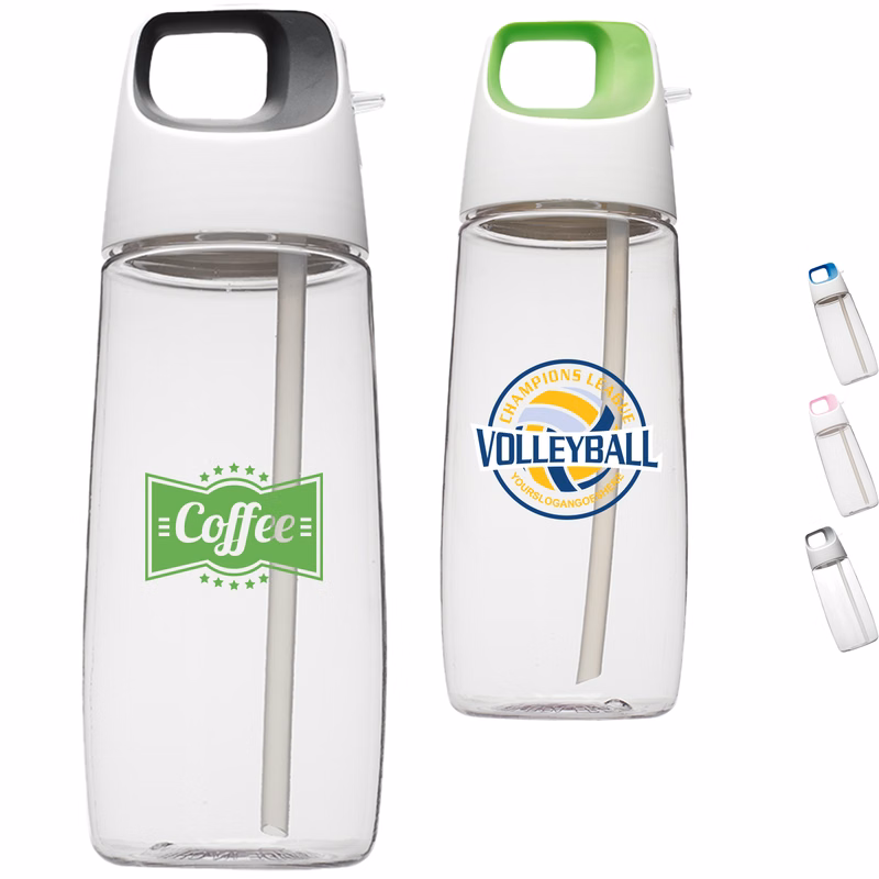 27 oz. Easycarry Accent Cube Sports Water Bottles w/ Straw