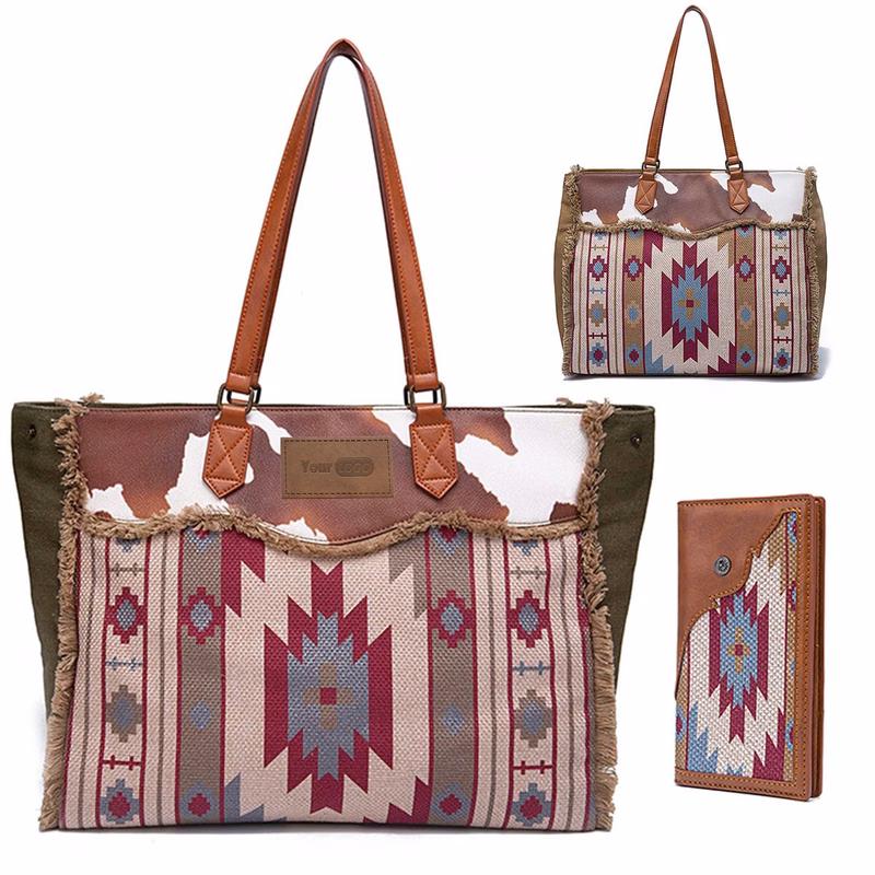 Canvas Cotton Linen Vintage Tote Bag