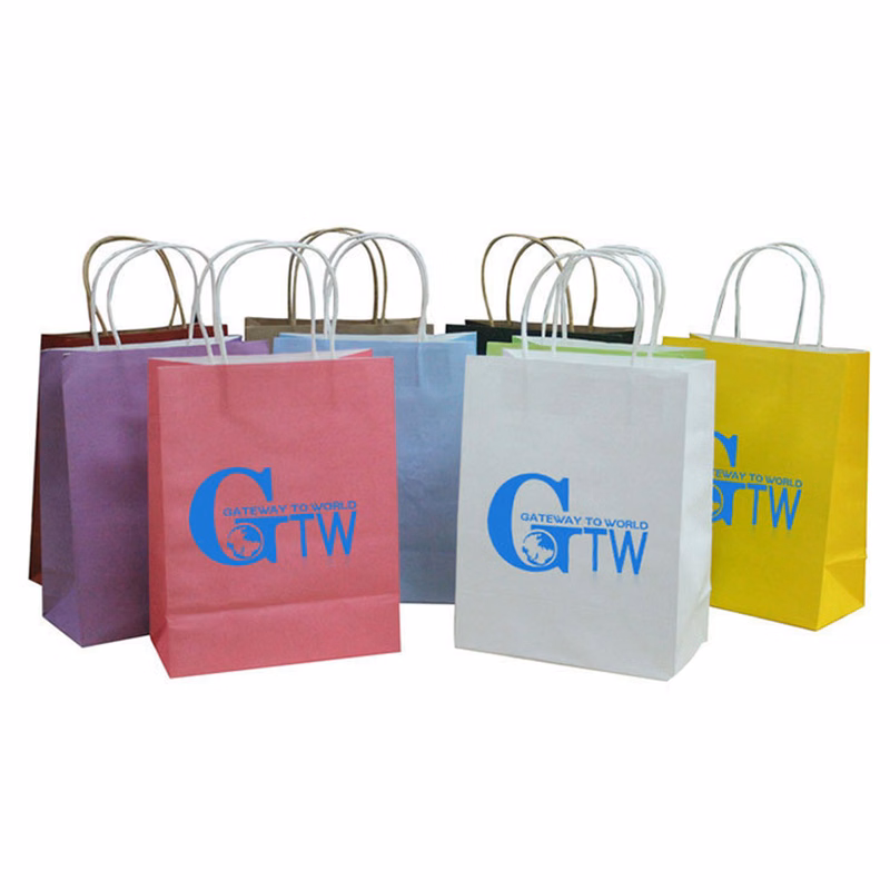 Colorful Kraft Gift Bag