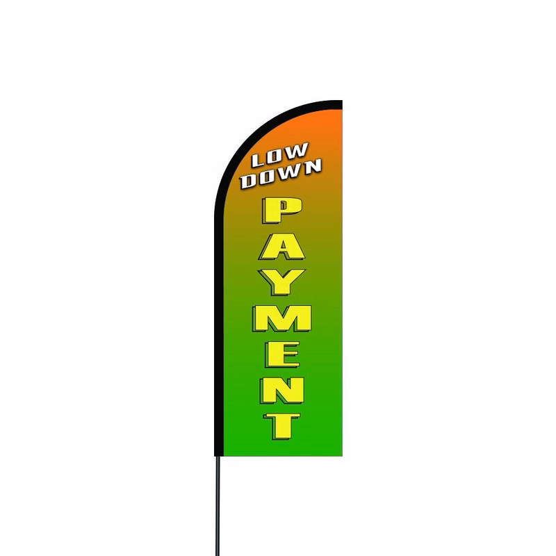 Low Down Payment Flag Kit 11' Feet Feather Flag Sign feather banners Outdoor Banner