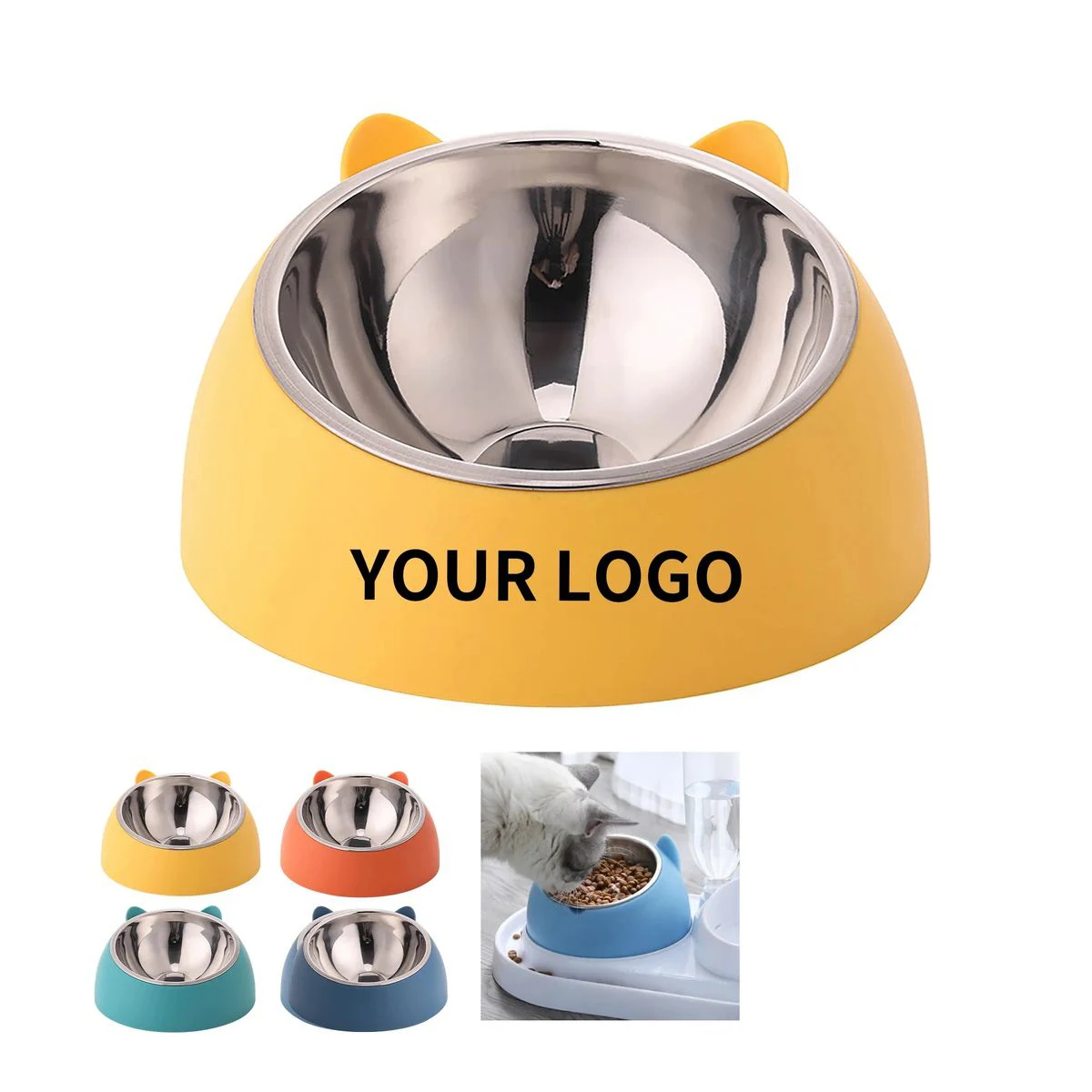 Practical Cat and Dog Food Bowl with Ergonomic Shape 1