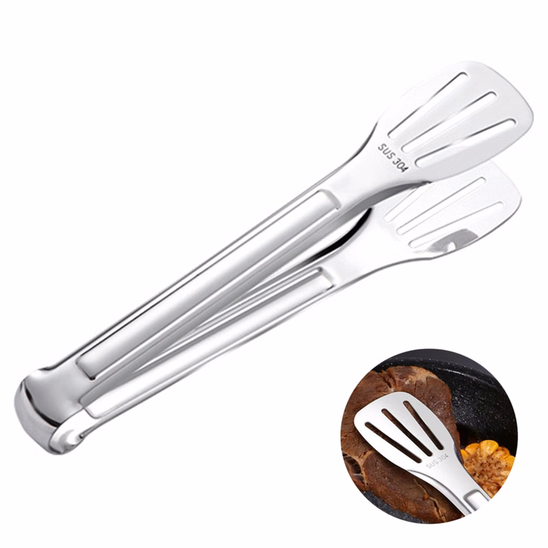 9" Stainless Steel Kitchen Tongs