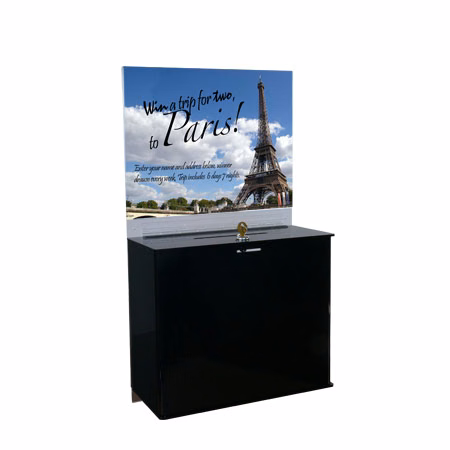 Wall Hanging Sweepstake Box, 14"Wx11-3/4"Hx6-1/2"D with 14x11 Header