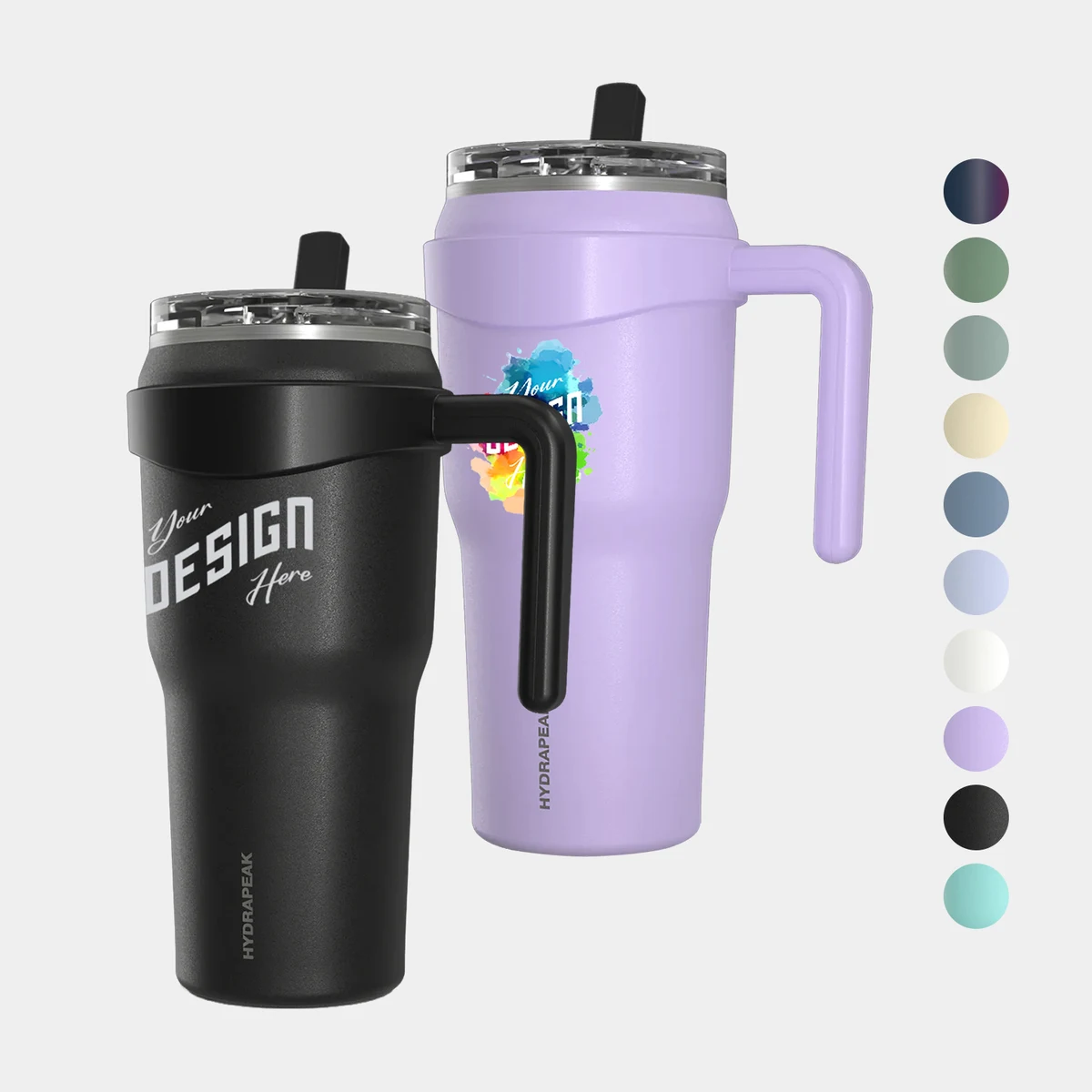 40 oz Hydrapeak® Stainless Steel Insulated Roadster Tumbler w/ Straw Lid 1