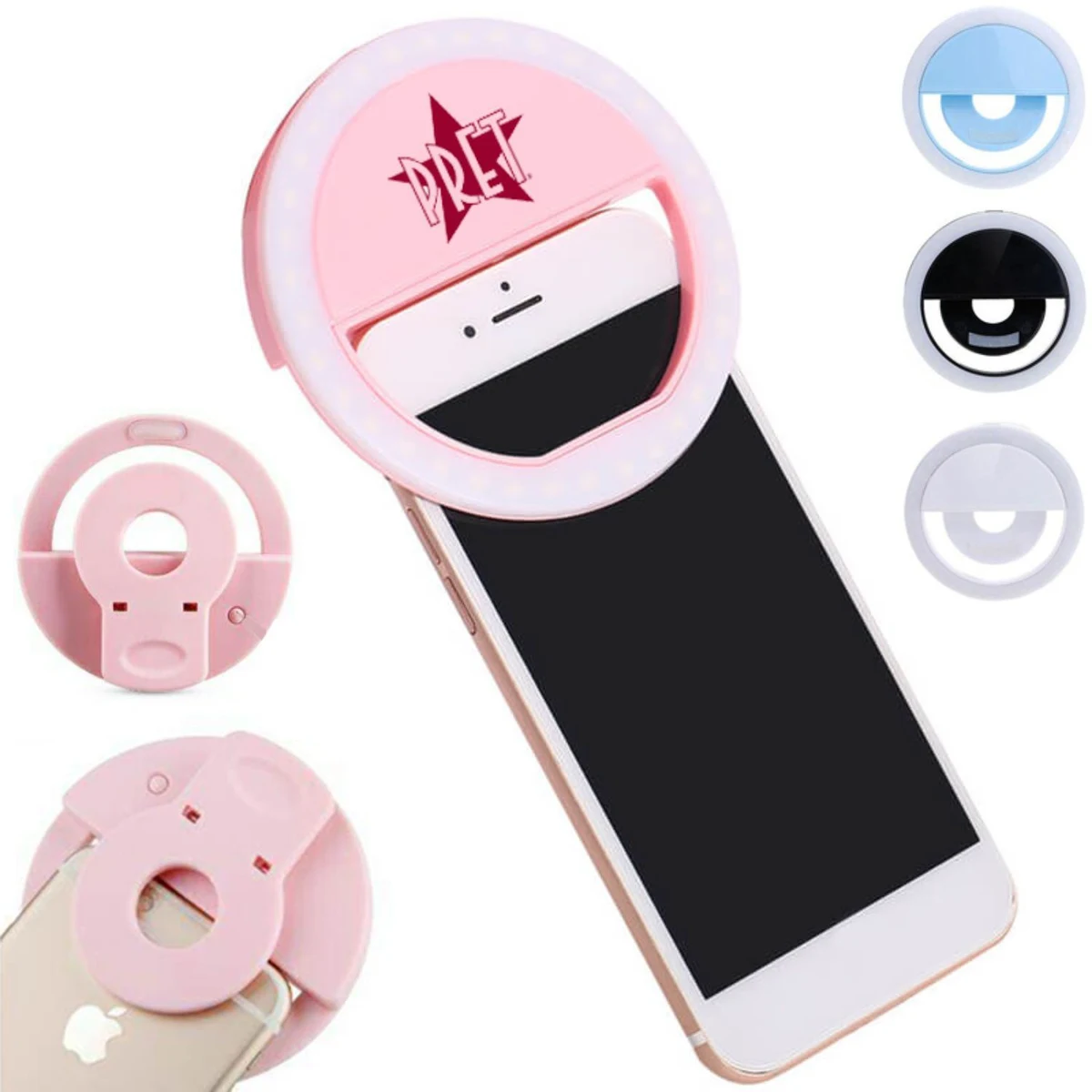 Phone Selfie Ring Lights w/ Custom Imprint, 3W Portable LED 1