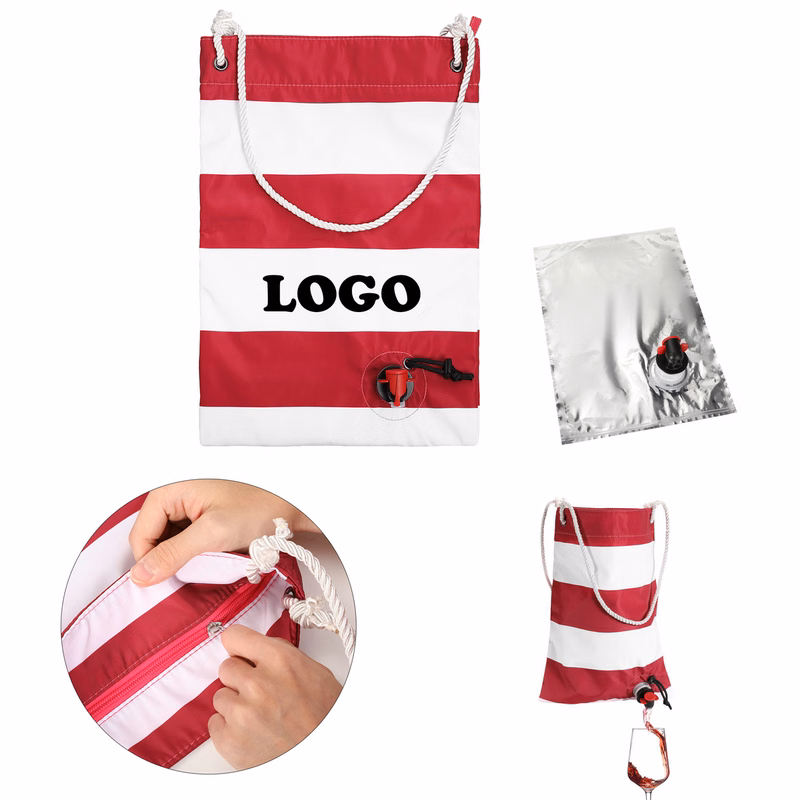 MOQ 10 Custom Print Wine Tote For Picnic
