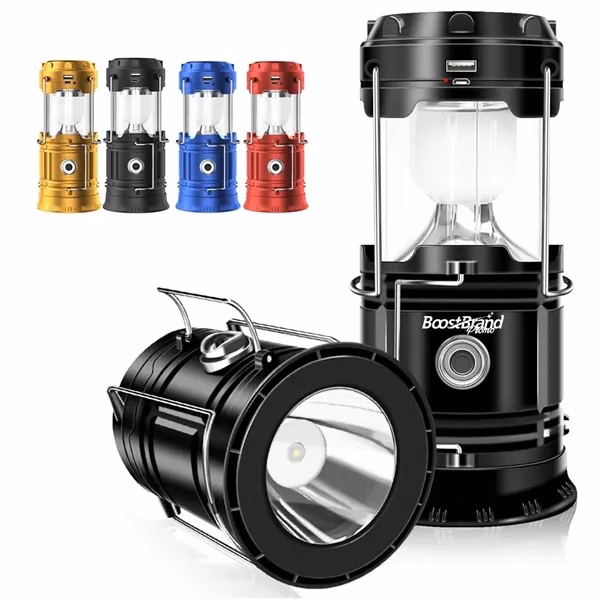 Custom Portable LED Camping Lantern with USB Charging — Collapsible Gear