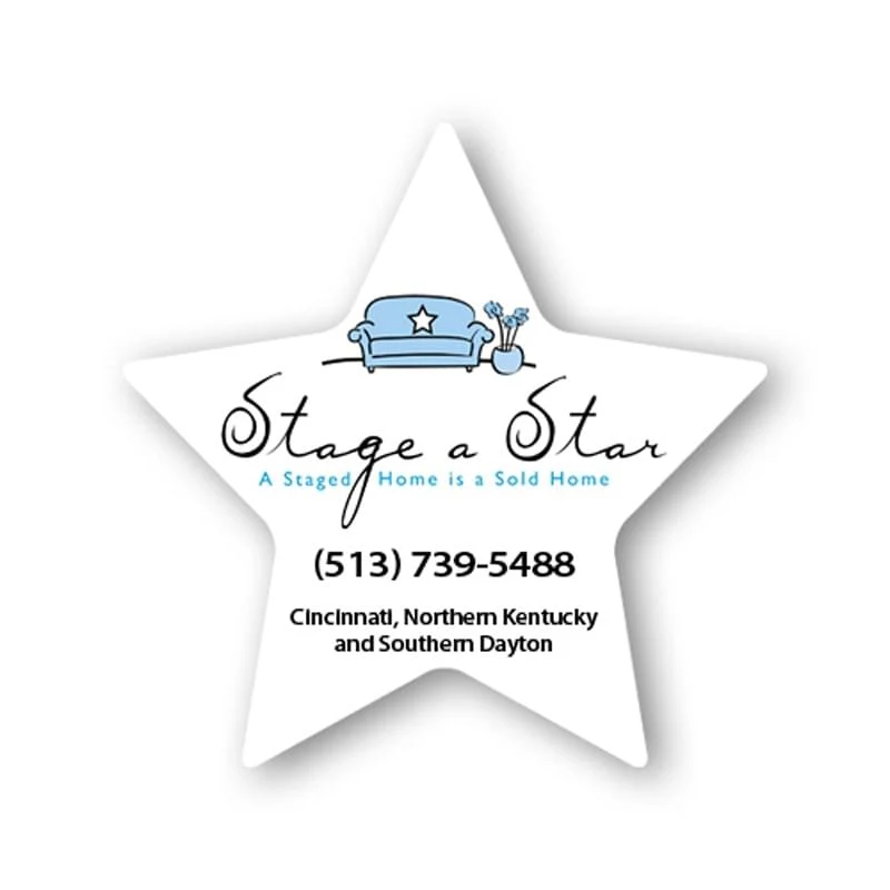 8"X8" Star Shape Stock Vinyl Magnet - 30mil 1