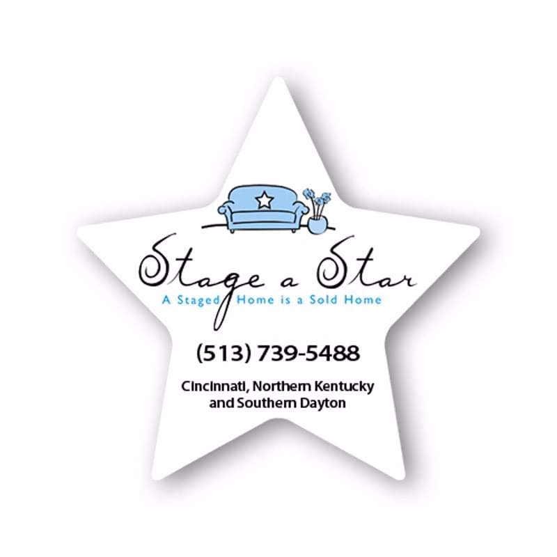 8"X8" Star Shape Stock Vinyl Magnet - 30mil
