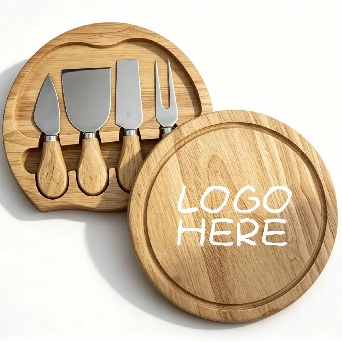 4?Piece Cheese Knife Kit With Wooden Storage Box 1