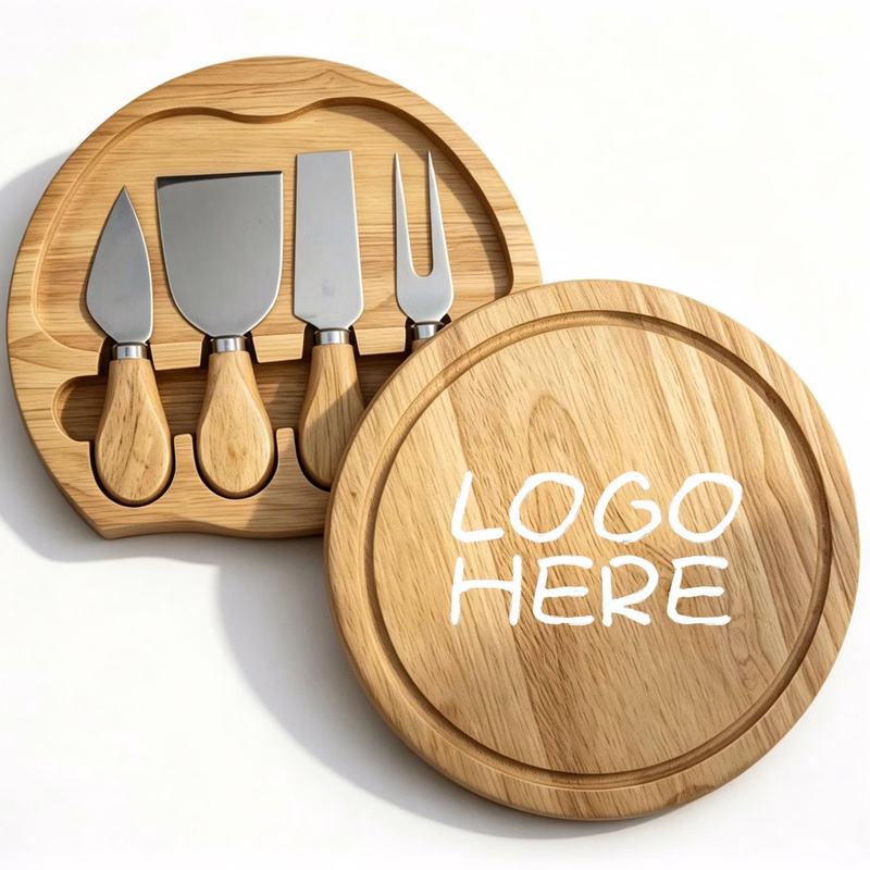 4?Piece Cheese Knife Kit With Wooden Storage Box