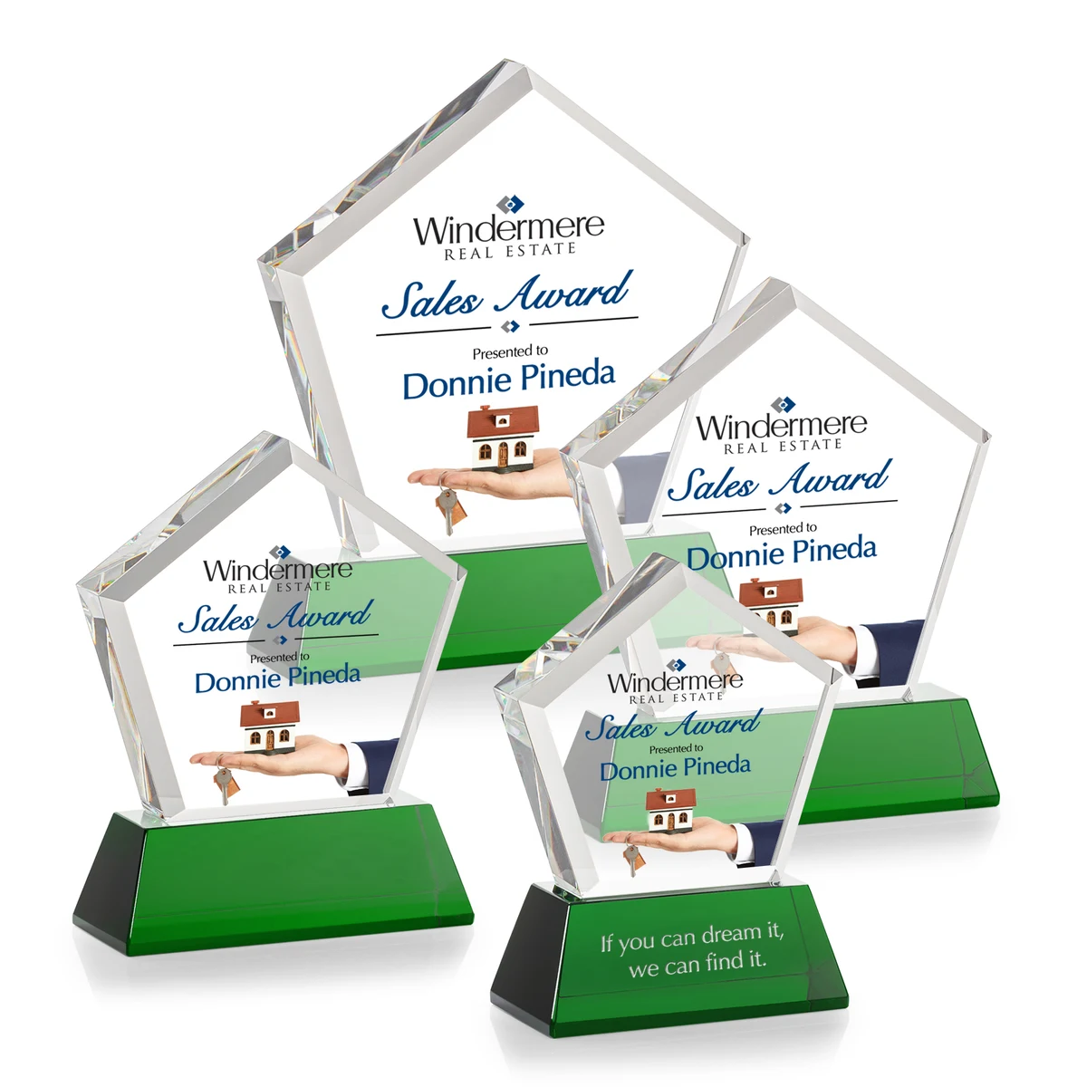 Genosee VividPrint™ Award on Base - Green 1