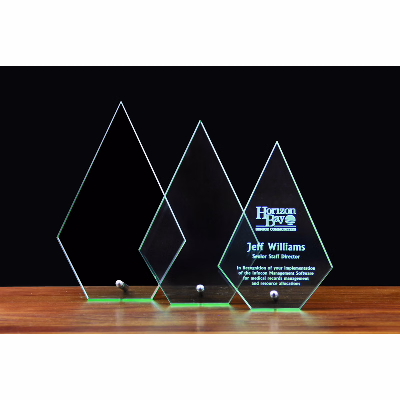 Jade Glass Arrowhead Award (4"x7")