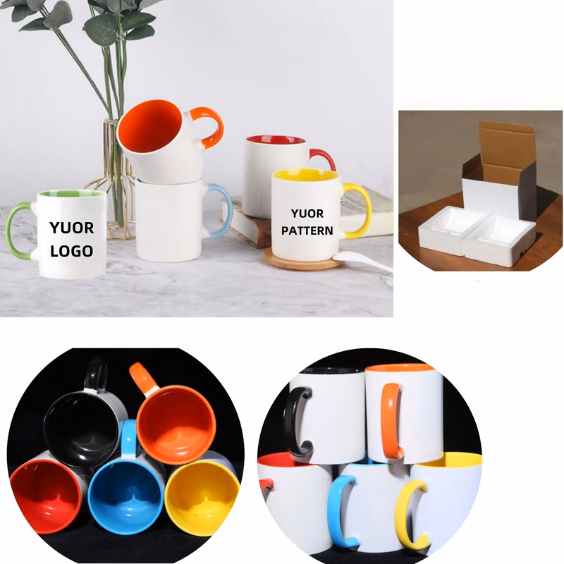 Ceramic mug double color coated large capacity mug