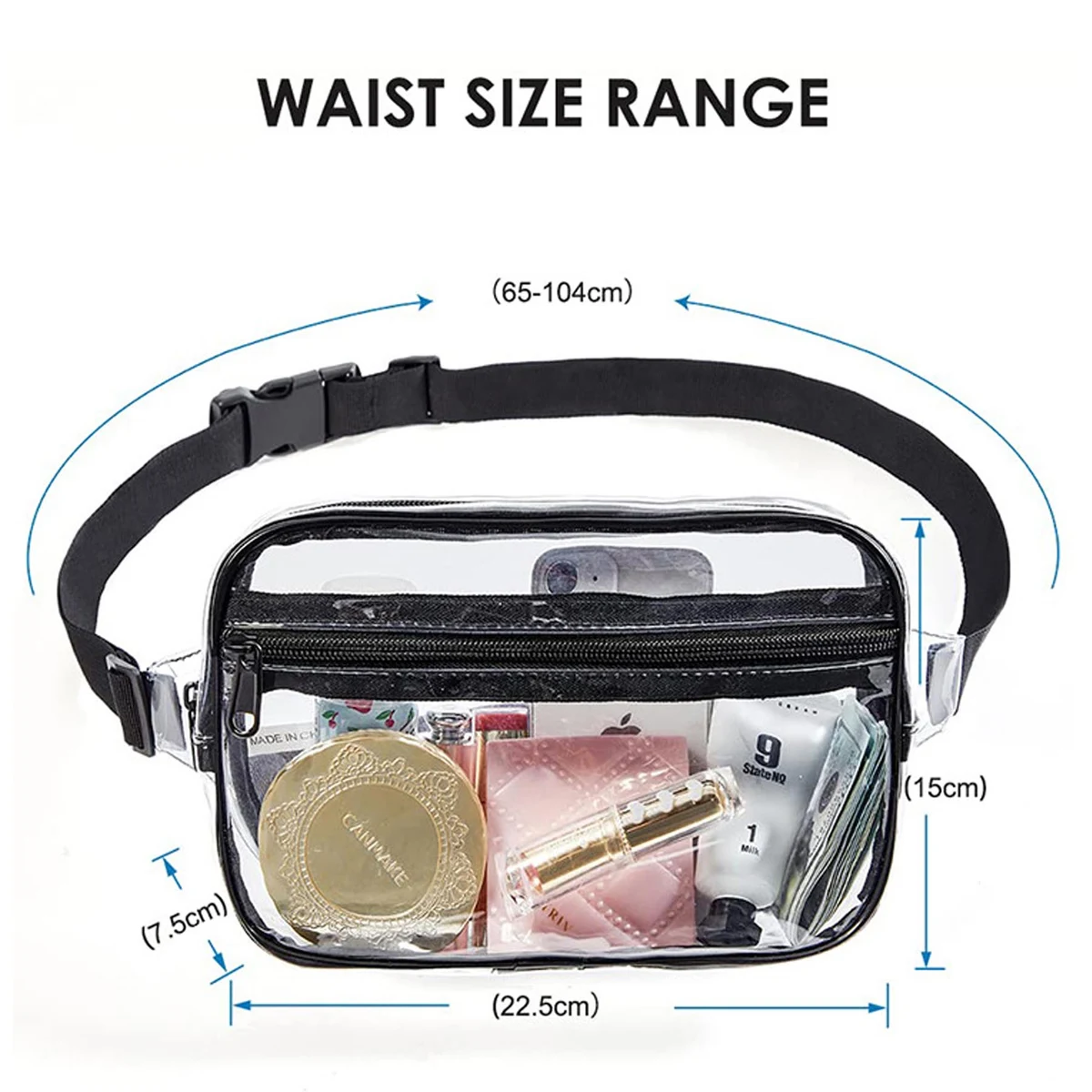 Clear Fanny Pack Stadium Approved 1