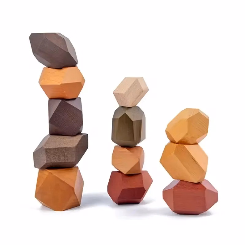 Wooden Stacking Zen Stones Game