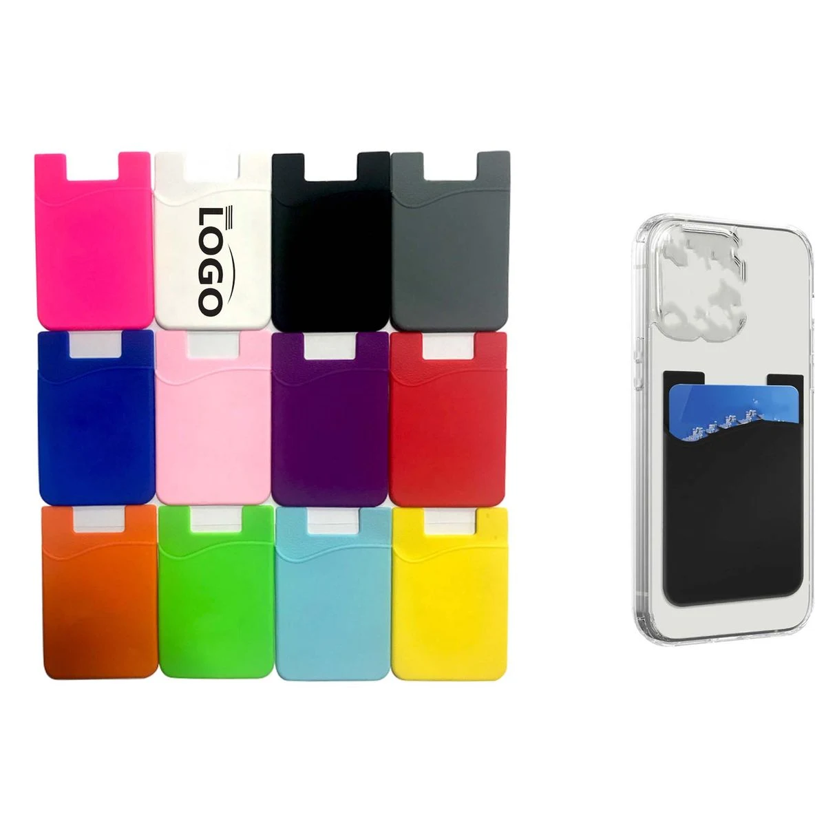 Silicone Adhesive Cell Phone Wallet 1