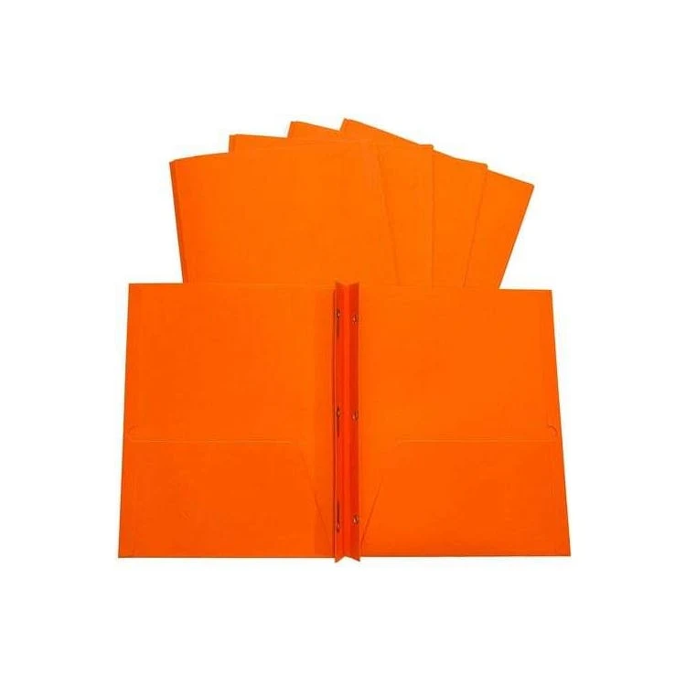 Two Pocket Prong Folder - Orange 1