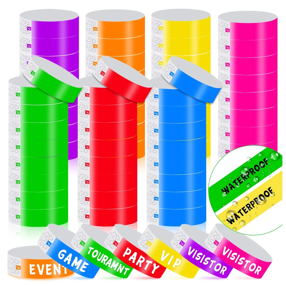 Waterproof Recyclable Tear Resistant Paper Bracelets 1