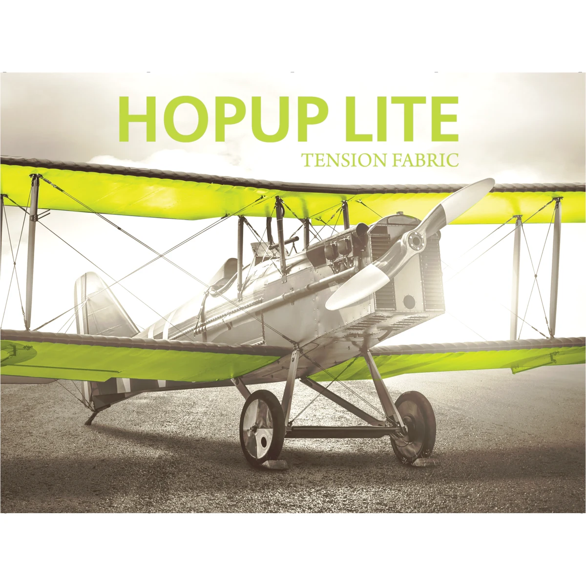 Hopup Lite 10ft Straight Full Height Tension Fabric Display & Front Graphic 1