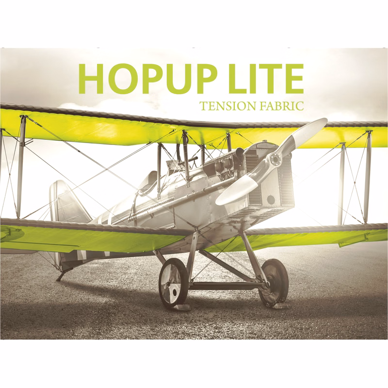 Hopup Lite 10ft Straight Full Height Tension Fabric Display & Front Graphic