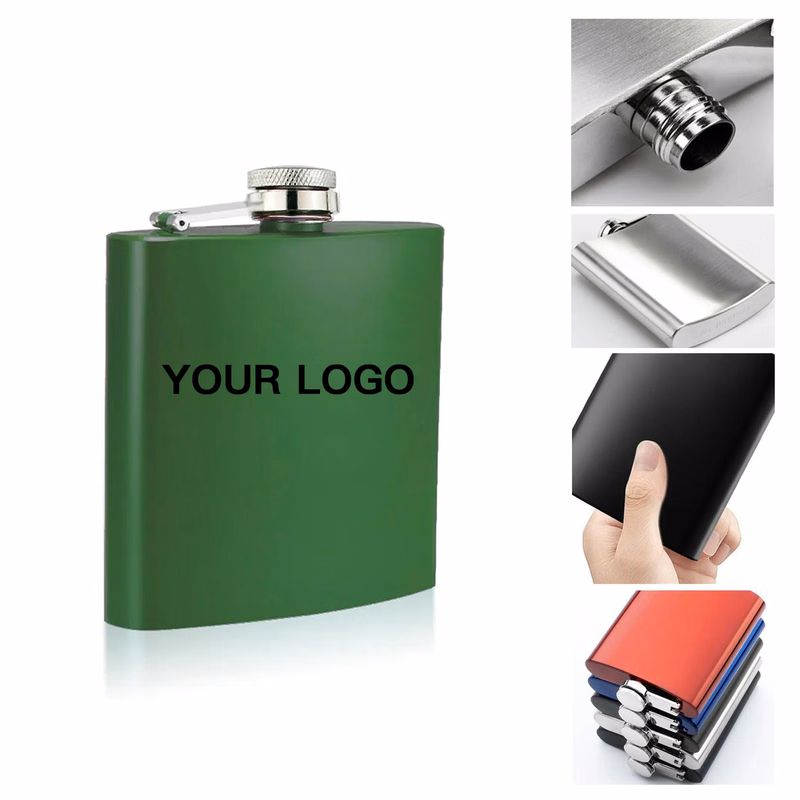 Compact Stainless Steel Flask with Screw Cap