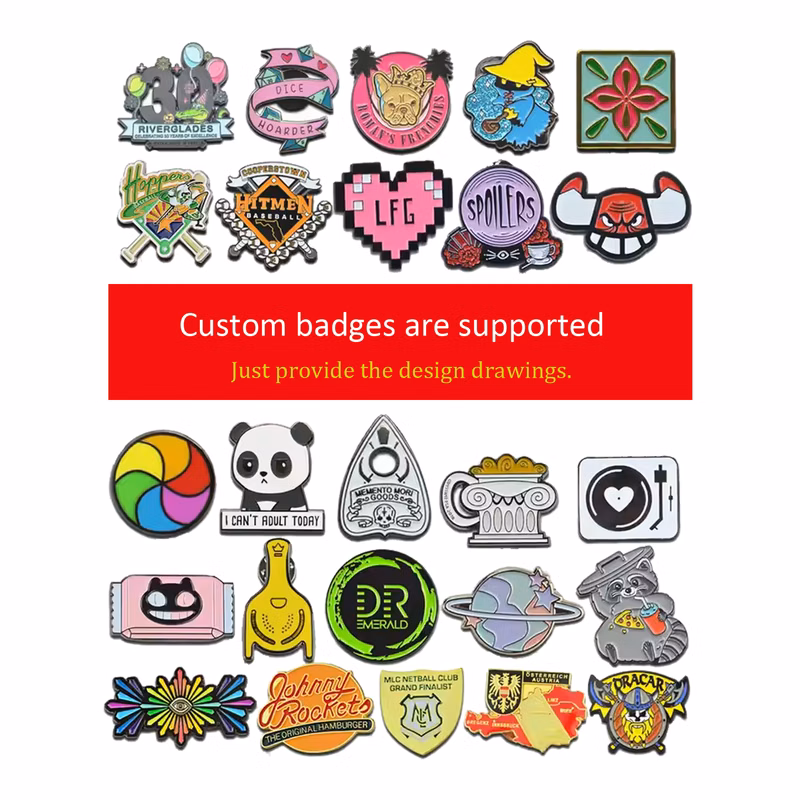 MOQ 100pcs Die-Cast Enamel Pins