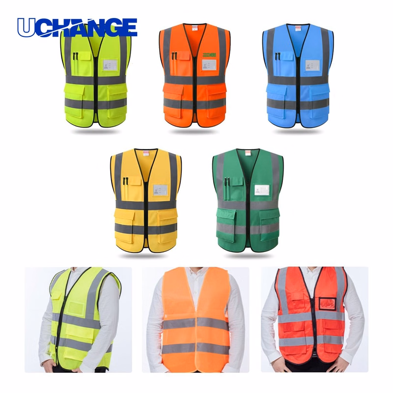 Multi-Pocket Reflective Traffic Cycling Safety Vest