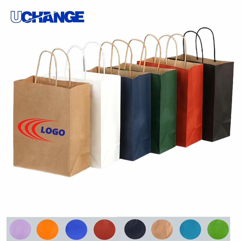 Coloured Kraft Paper Tote Bag Container