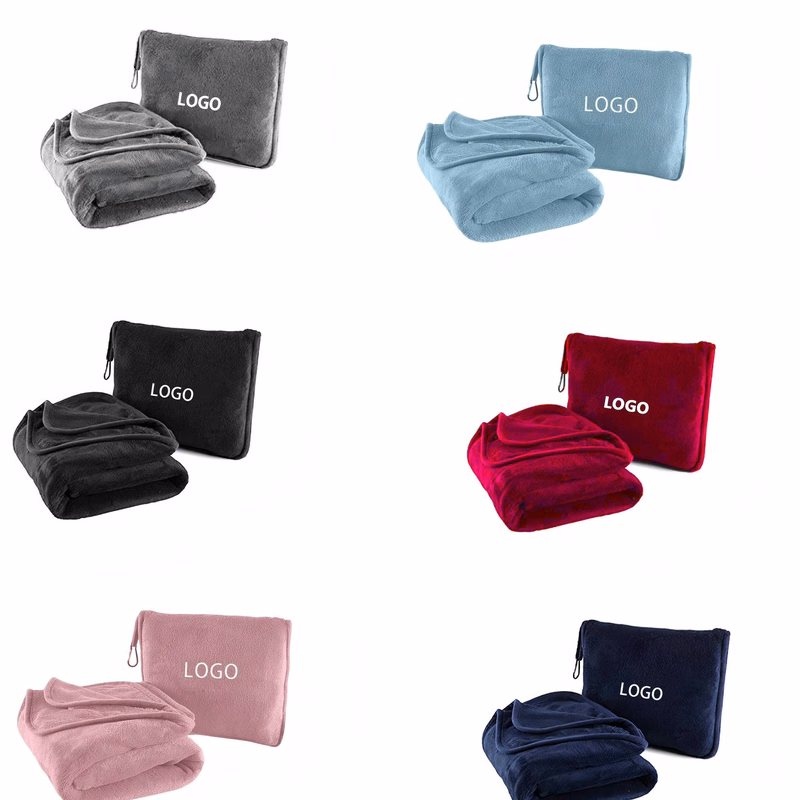 Travel Blanket Pillow Case