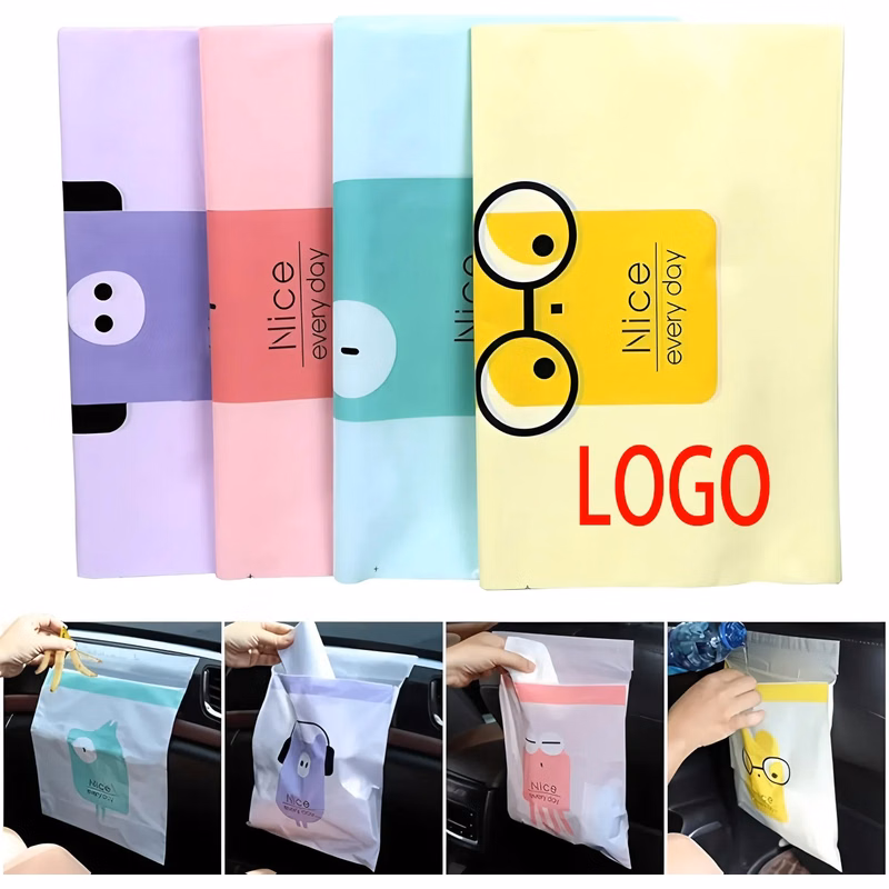 15 Pack PE Adhesive Car Trash Bags