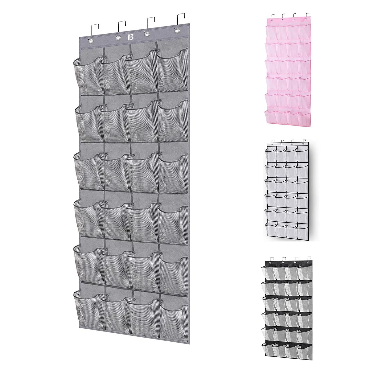 24 grid non-woven fabric door hanging storage mesh bag 1