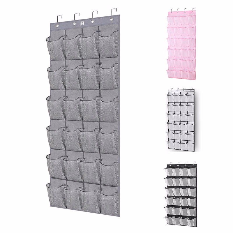 24 grid non-woven fabric door hanging storage mesh bag