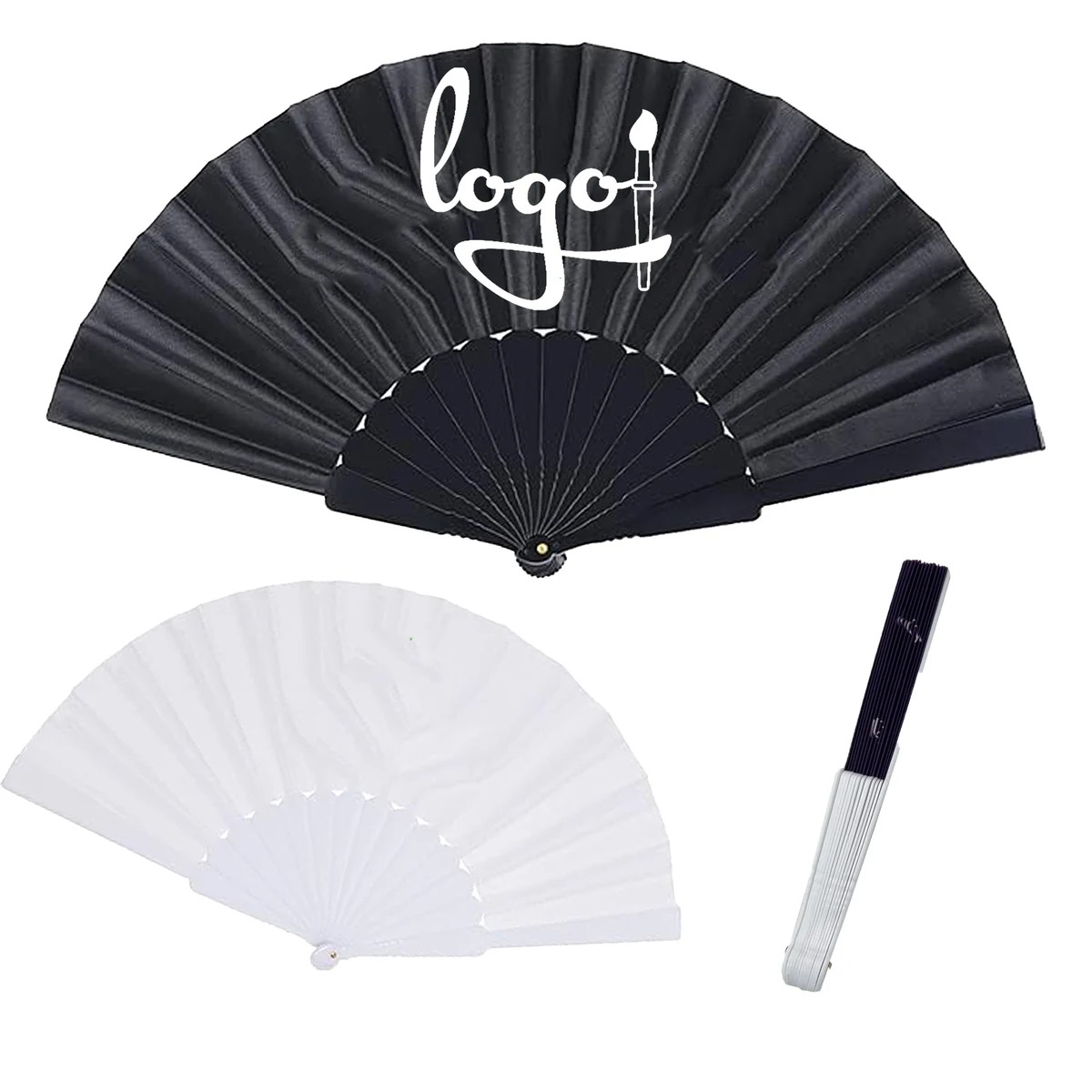 Custom Bamboo Folding Hand Fan with Logo 1