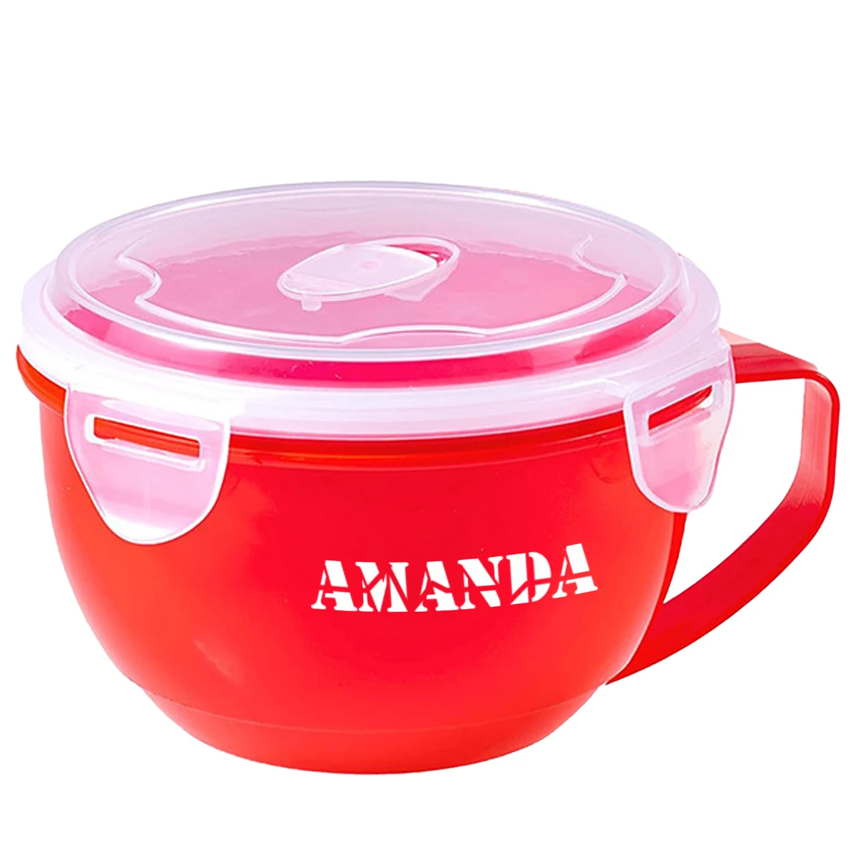 Plastic Microwaveable Food Container Soup Bowl with Lid 1