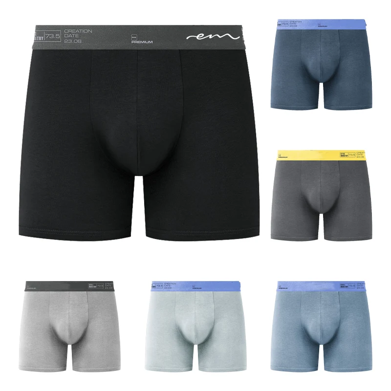Soft Breathable Cotton Men's Boxer Briefs 1