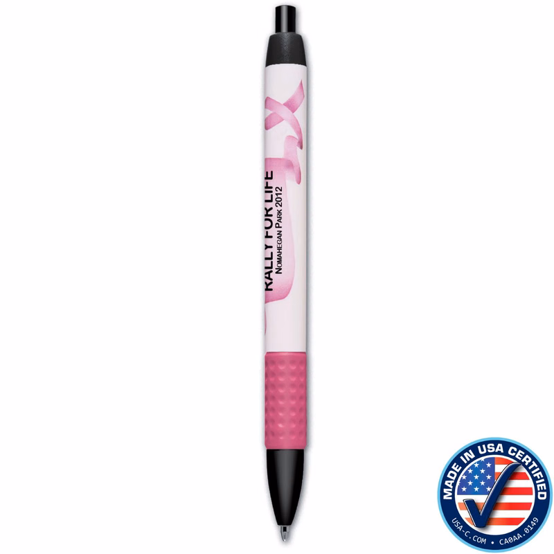 USA Pink Ribbon Grip Pen