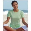 Embroidered LAT Ladies Scoop Neck Colored T-shirt 1