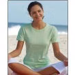 Embroidered LAT Ladies Scoop Neck Colored T-shirt