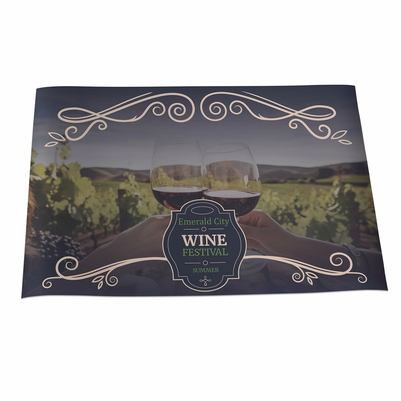 12" x 18" Badge Satin Placemat