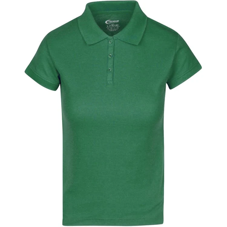 Juniors' Polo Uniform Shirts - Hunter Green Size Medium 1