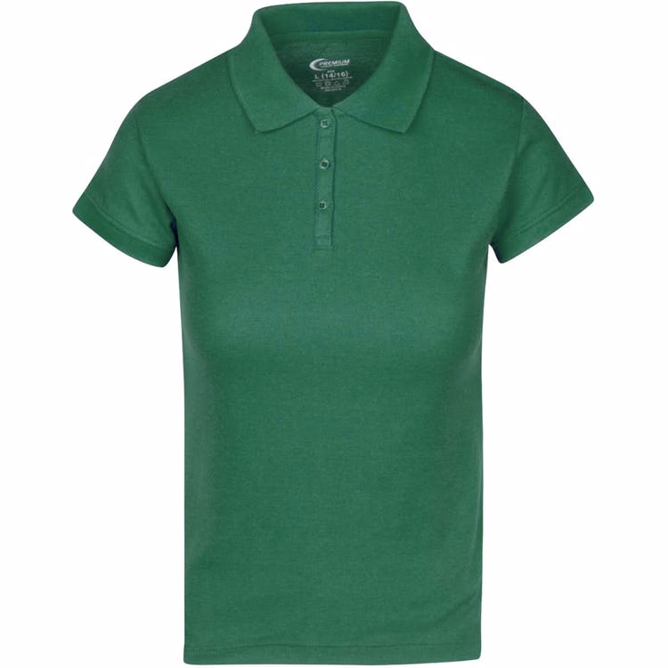 Juniors' Polo Uniform Shirts - Hunter Green Size Medium