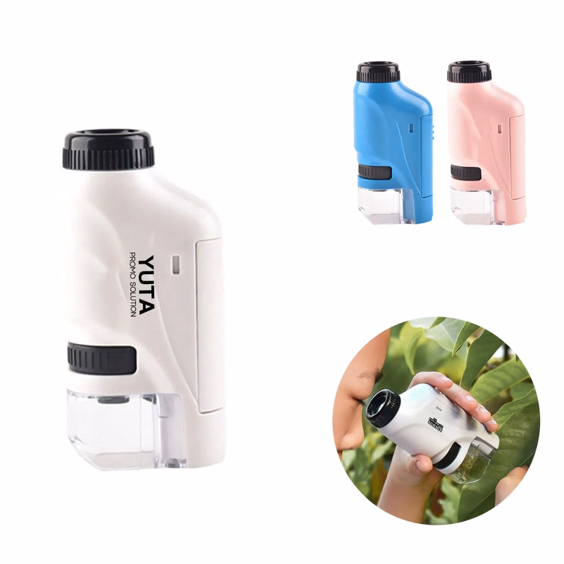 Portable Handheld Pocket Microscope 60X-120X With Led Light